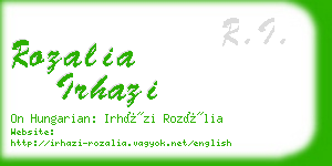 rozalia irhazi business card